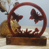 Vlinders in cirkel op smalle standaard 